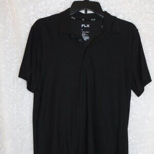 FLX black mens polo shirt size small